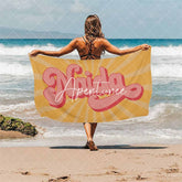 Aperturee - Aperturee Retro Name Beach Towel for Bachelorette Party Gift